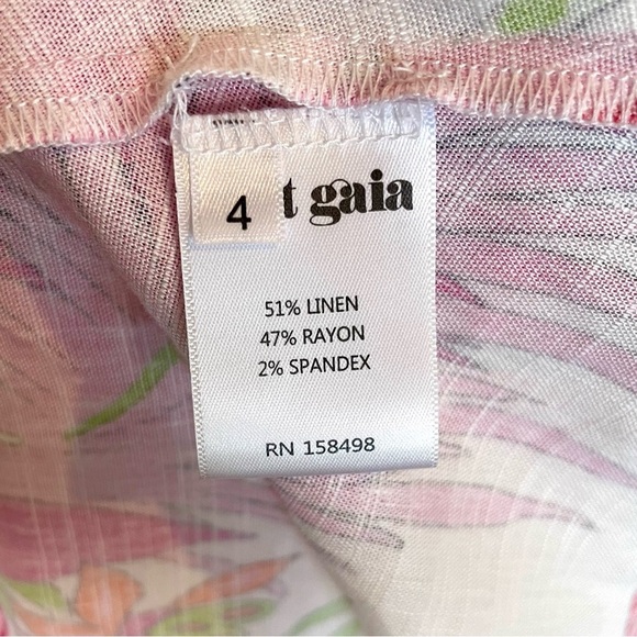 Cult Gaia Dina Floral Cutout Midi Dress Linen Blend Size 4 - Picture 11 of 15